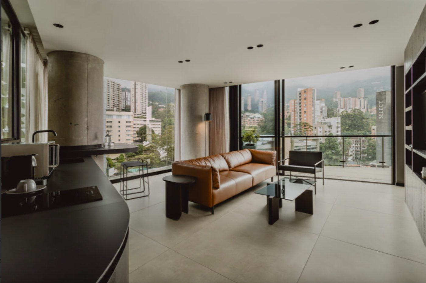 Living room, Noir finish