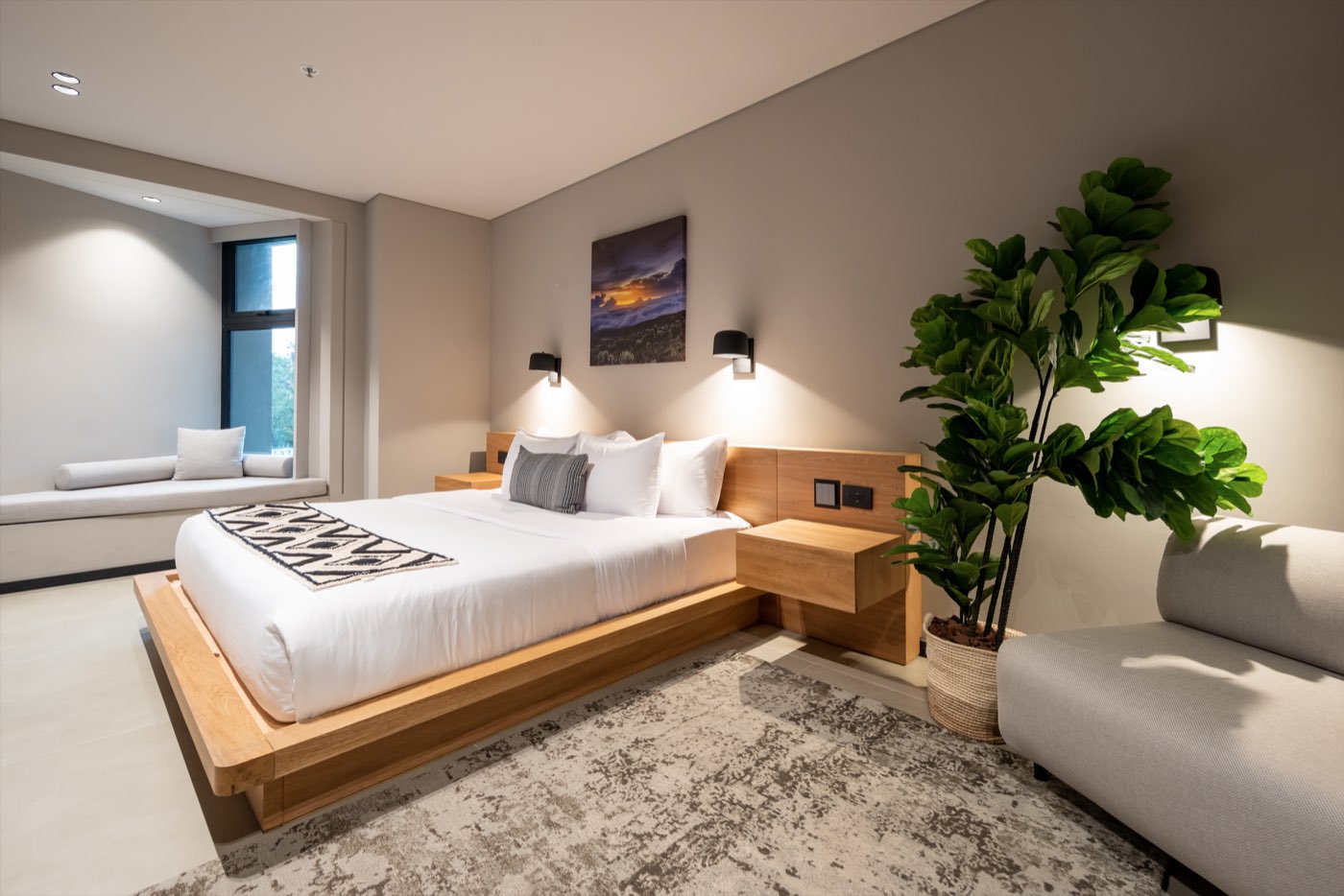 Junior Suite living area with city views