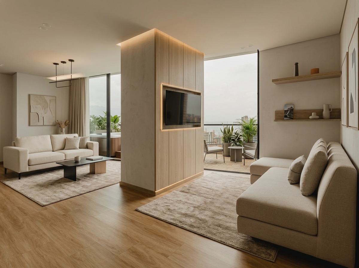 Living room after renovation, cozier style